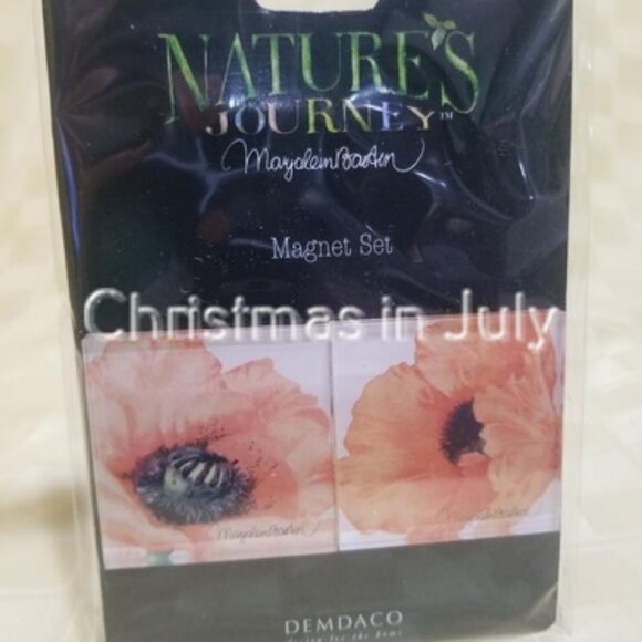 Marjolein Bastin Nature's Journey Poppy Flowers Magnet set - Picture 1 of 1
